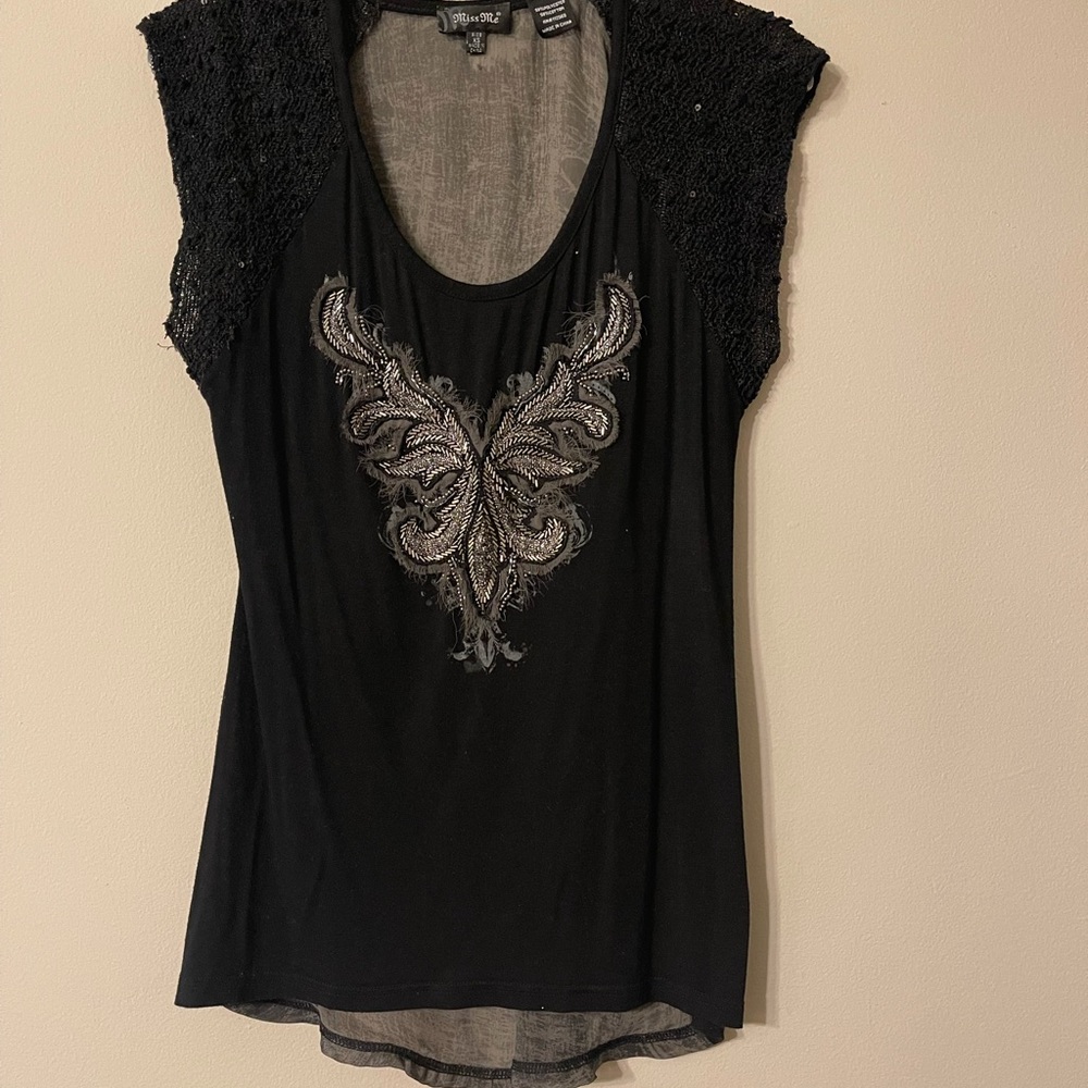 Black Miss Me Blouse